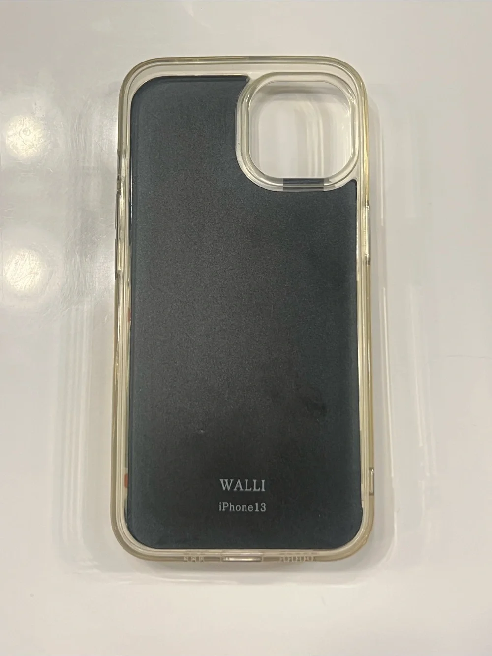 Green Floral Phone Case with Integrated Tan Strap